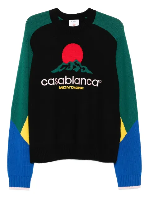 Casablanca crew-neck sweater Black MPF25KW100801