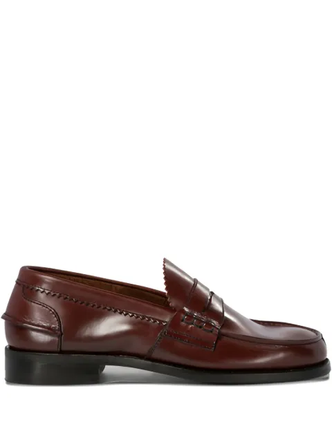 SAXONE OF SCOTLAND Arran 1407/03 penny leather loafers Red 140703