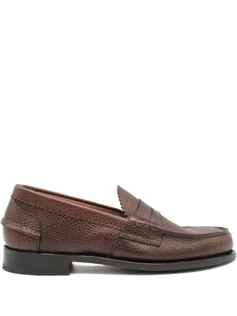 SAXONE OF SCOTLAND penny leather loafers Brown 140774