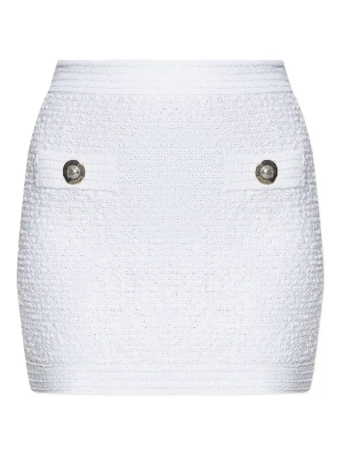 Balmain tweed mini skirt White FF1LB015KI74
