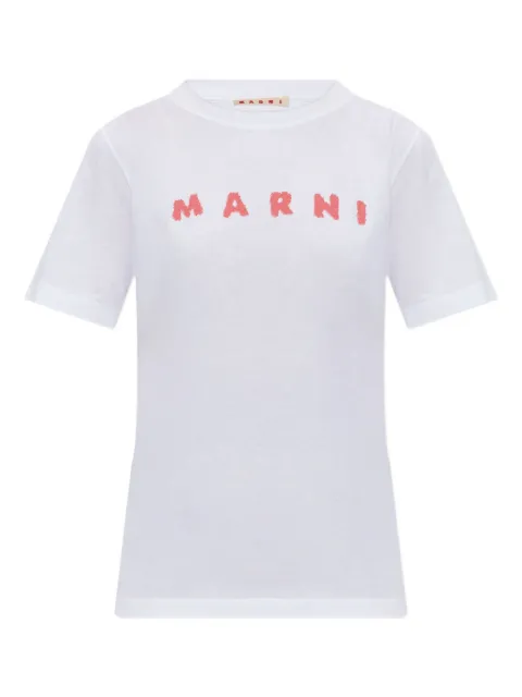 Marni logo-print t-shirt White THJE0293P8USCX42