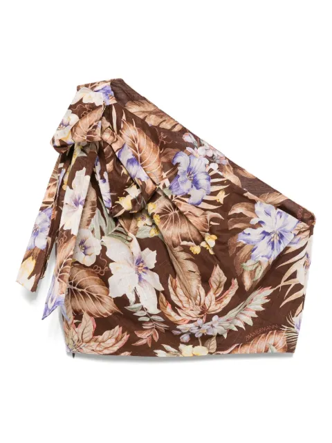 ZIMMERMANN Coco one-shoulder blouse Brown 3778TSS254CHCMULFLO