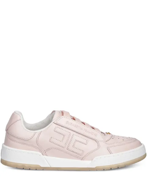 Elisabetta Franchi logo-plaque leather trainers Pink SA48G51E2