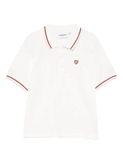 CHOCOOLATE logo-embroidered polo shirt White B1XPOL9020XU
