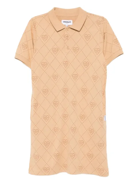 CHOCOOLATE logo polo dress Neutrals B1XDSL9010XU