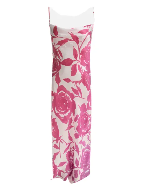 SLEEP NO MORE rose-print slip maxi dress Pink AB01SA9510