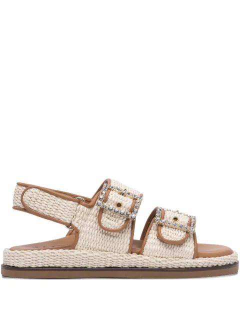 ALIBI buckle-embellished flat sandals Neutrals MAYAPEARL