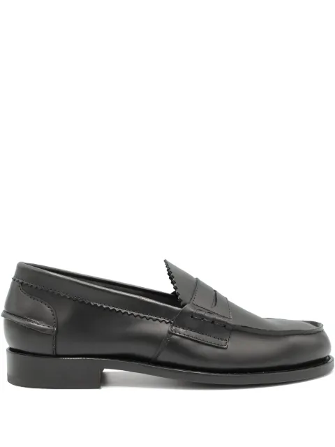 SAXONE OF SCOTLAND penny leather loafers Black 140722