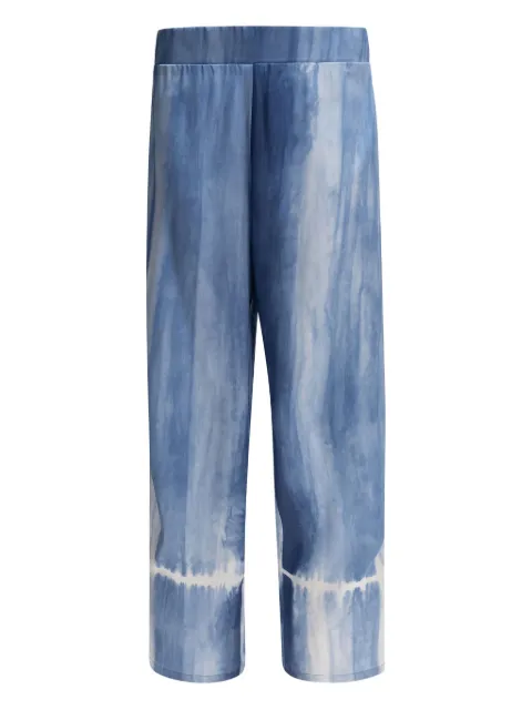 SLEEP NO MORE tie-dye silk trousers Blue SNM33SANEBULA