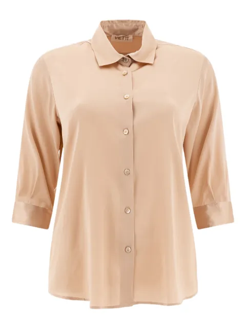 F.It button-front silk shirt Neutrals 01762094908