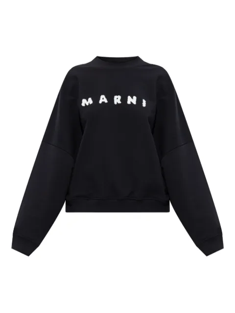 Marni logo-embroidered sweatshirt Black FLJE0185P7USCX43