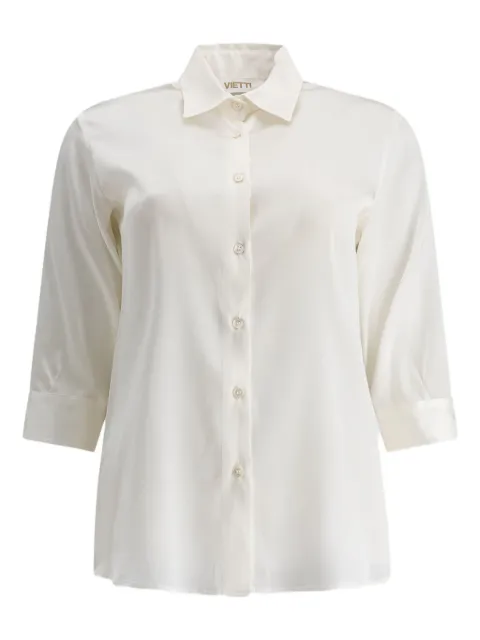 F.It three-quarter sleeves button-down shirt Neutrals 01762094901
