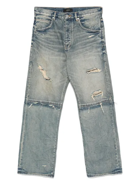 Purple Brand distressed wide-leg jeans Blue P018DBLG325