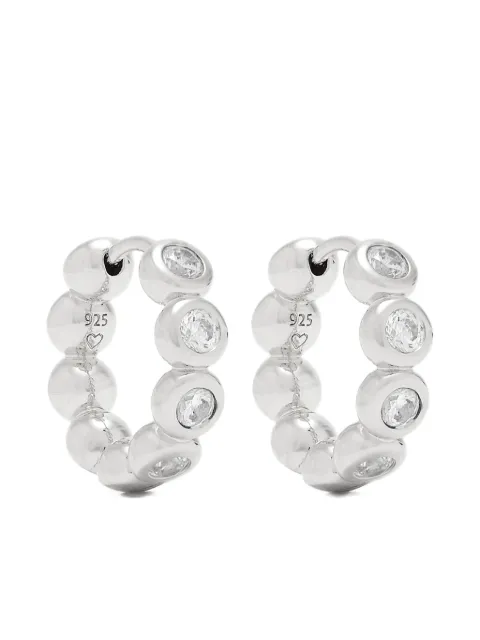 Missoma small Tennis hoop earrings Silver GUSE19CZ