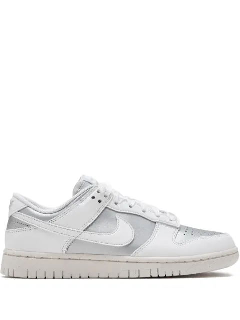 Nike Dunk Low metallic leather sneakers Silver IB7311
