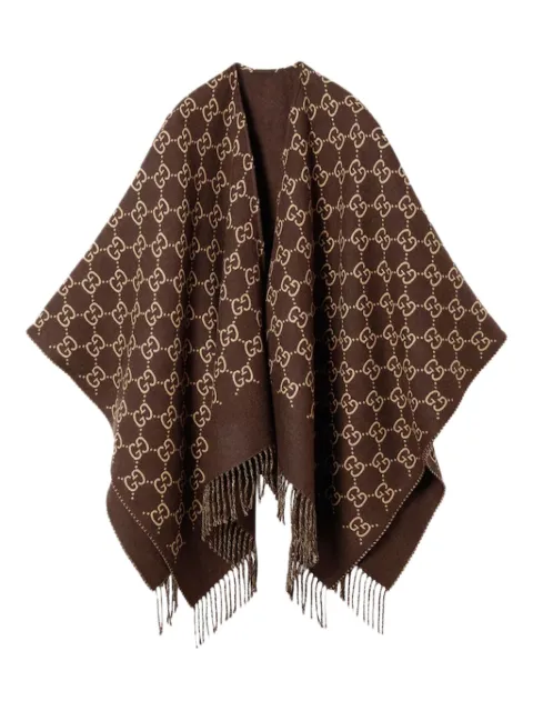 Gucci monogram-pattern cape Brown 8178313G2002579