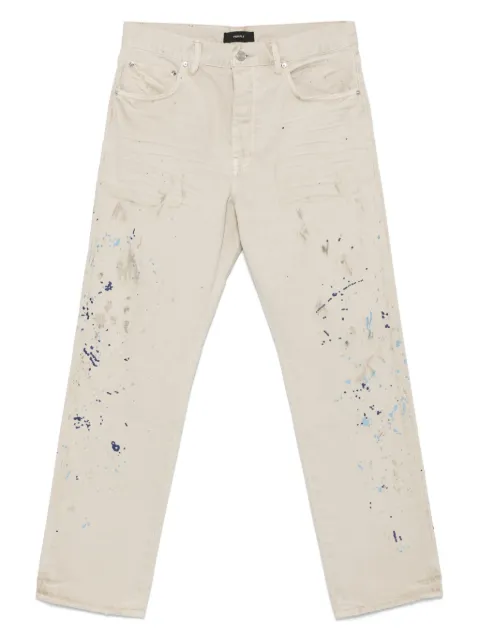 Purple Brand paint-splatter jeans Neutrals P011DPAI325