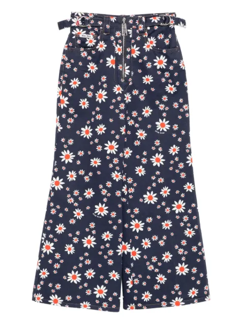 Miu Miu Pre-Owned 2019 floral-printed trousers Blue AMM120191714MP12721V0C