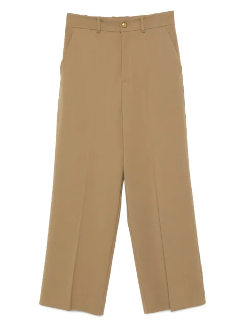 P.A.R.O.S.H. pressed-crease trousers Green LILIUXY25D232490G