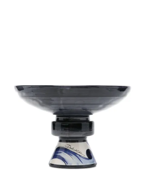 Dolce & Gabbana ceramic stand bowl Blue TCC189TCACDUB001