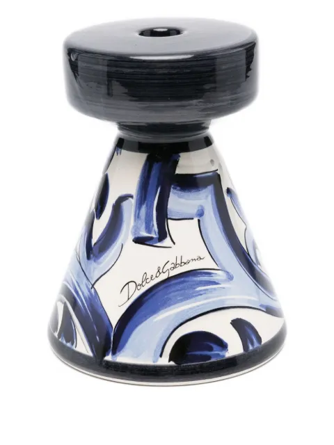 Dolce & Gabbana small ceramic candle holder Blue TCC188TCACDUB001