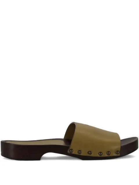 LA ROSE leather sandals Green 14925850