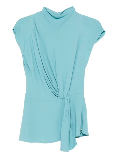 Karl Lagerfeld asymmetric draped top Blue A3W110171XS
