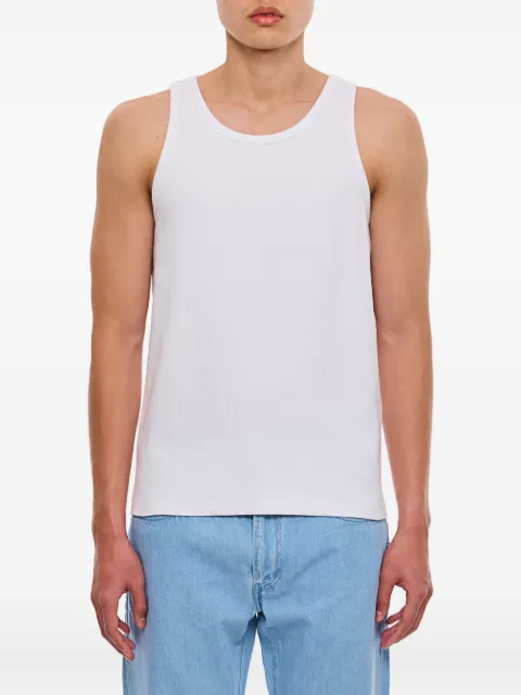 Closed ribbed stretch-cotton tank top White C8513842TEM200