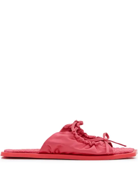 CARLOTHA RAY quilted bow flat sandals Pink CT35001B15012
