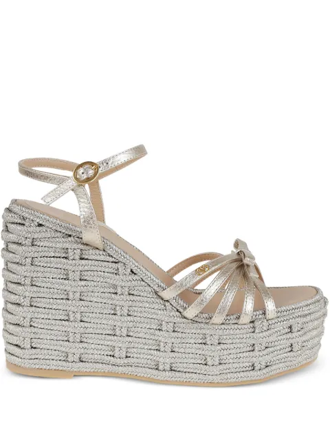 Valentino Garavani bow-detail woven espadrilles Gold WS0MH1RPT