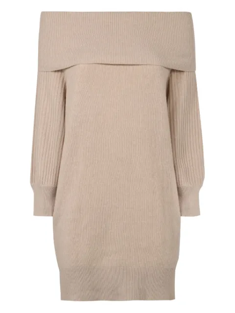 Agnona ribbed off-the-shoulder sweater Brown K5060181K120H