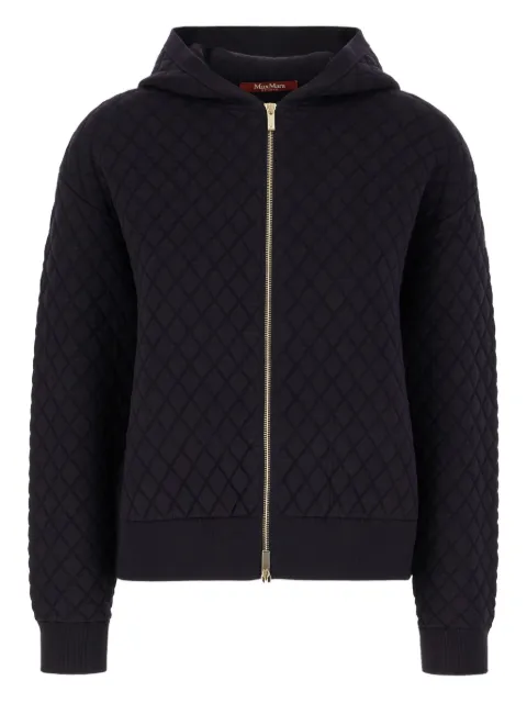Max Mara quilted hooded coat Blue VANDEA