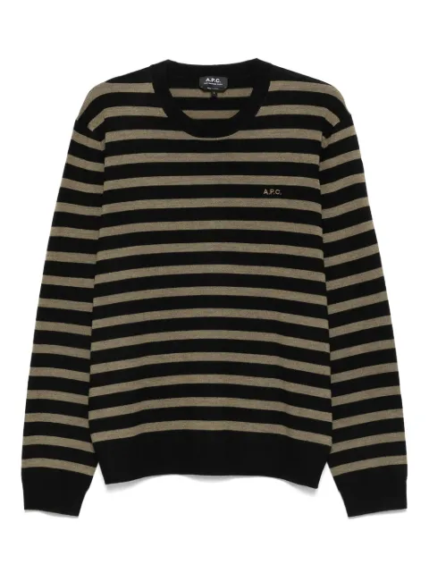 A.P.C. striped jumper Black WVBECH23431