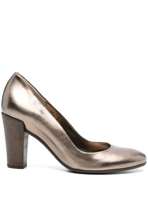 Del Carlo 80mm metallic pumps Gold 13309