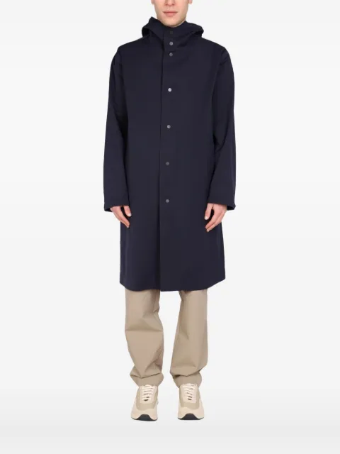 MONOBI hooded trench coat Blue 1107611927558