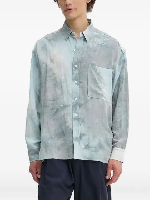 IRO tie-dye patch-pocket shirt Blue MP18NARCISSE