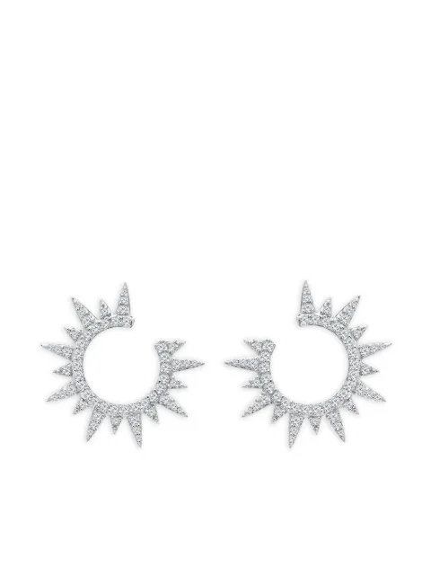 graziela 18K white gold Starburst diamond earrings Silver EVE1011930W