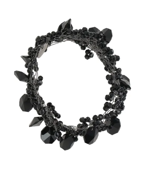 Maria Calderara beaded bijoux bracelet Black 2Q056JBLACK