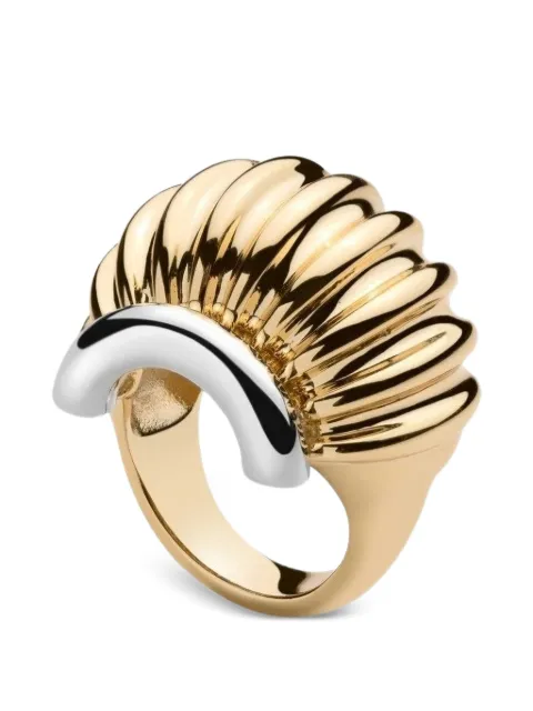 DEMARSON New York Lexi fluted ring Gold JLR18GSS247