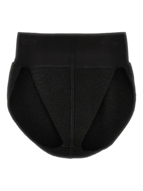 Rick Owens cashmere-blend high-waist ribbed panties Black RO02C1657KSTWSR