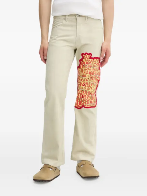 BLUEMARBLE embroidered-studded jeans Neutrals PA75DE11A25