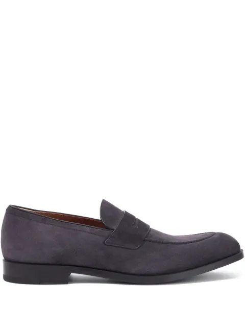 Zegna penny suede loafers Grey LHSOYA8055Z