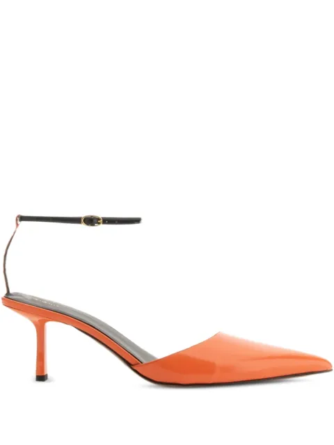 NEOUS leather heeled pumps Orange 00355AS20AS01
