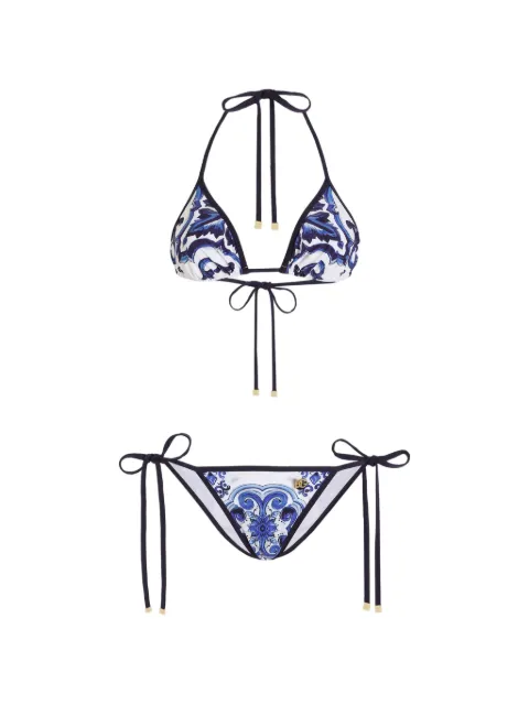Dolce & Gabbana majolica-print bikini White I8AONWONO19