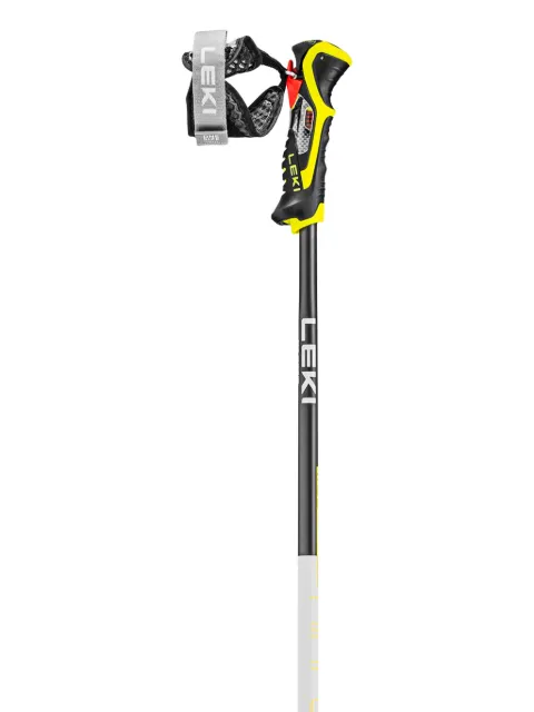 LEKI logo-print ski poles Black 6536795
