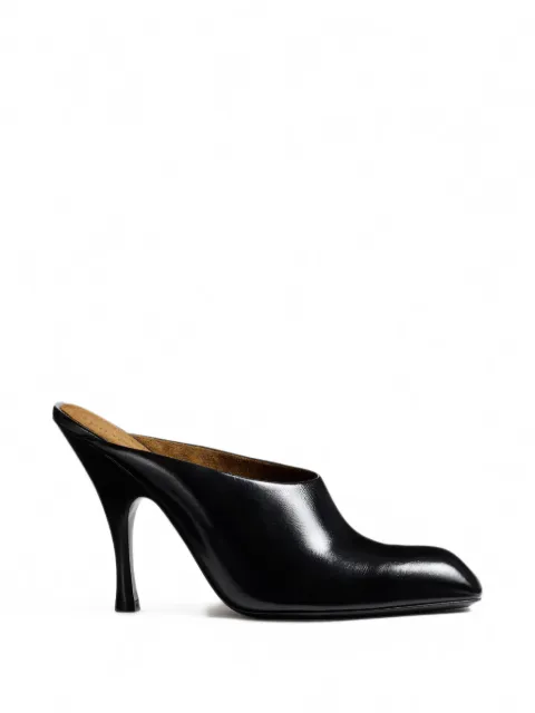KHAITE 100mm Colt leather mules Black F6027943200