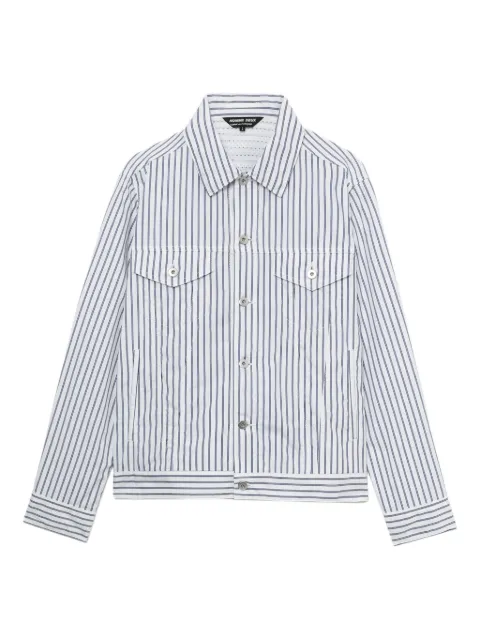 Comme des Garçons Homme Deux striped cotton jacket White DOJ053051