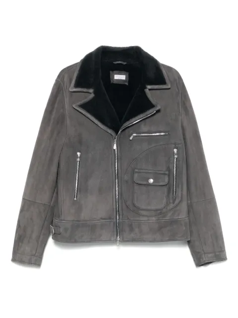 Brunello Cucinelli suede biker jacket Grey MPSTR2061C4256