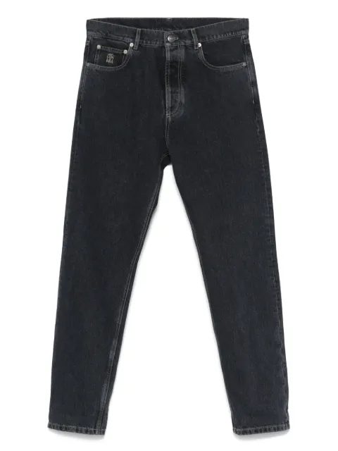 Brunello Cucinelli logo-embroidered jeans Blue M235PO1090C9016