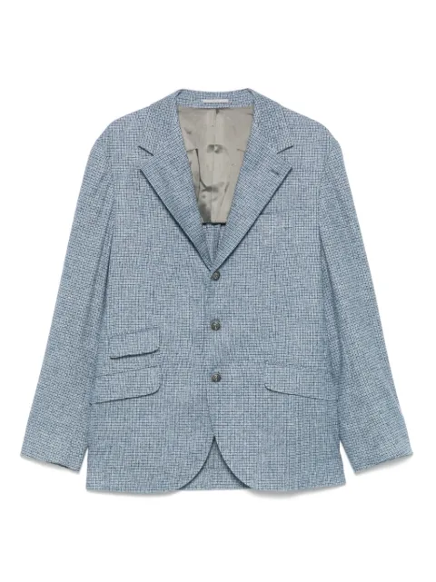 Brunello Cucinelli checked blazer Blue MV4017BWDKC213